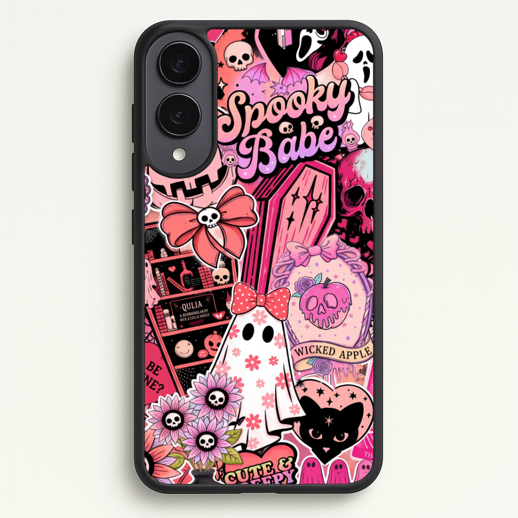 Spooky Babe Sticker Collage Phone Case