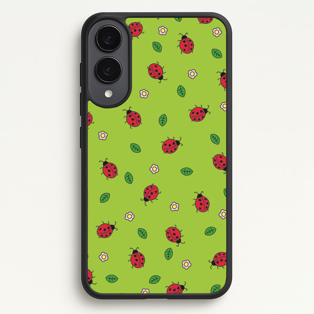Ladybugs And Flowers - Spring Patterns Phone Case - Galaxy S25 Edge / Standard