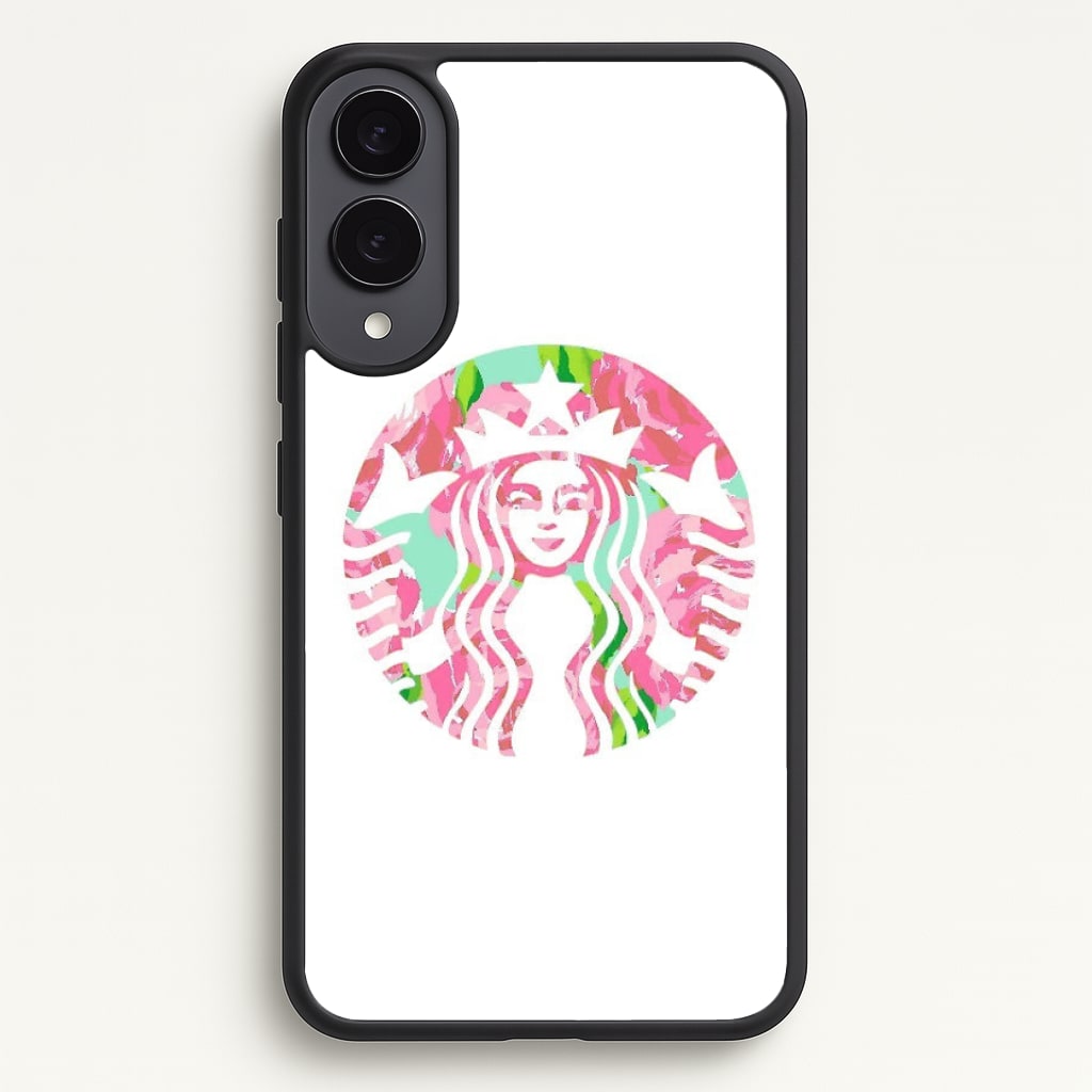Pink Coffee Logo Phone Case - Galaxy S25 Edge / Standard