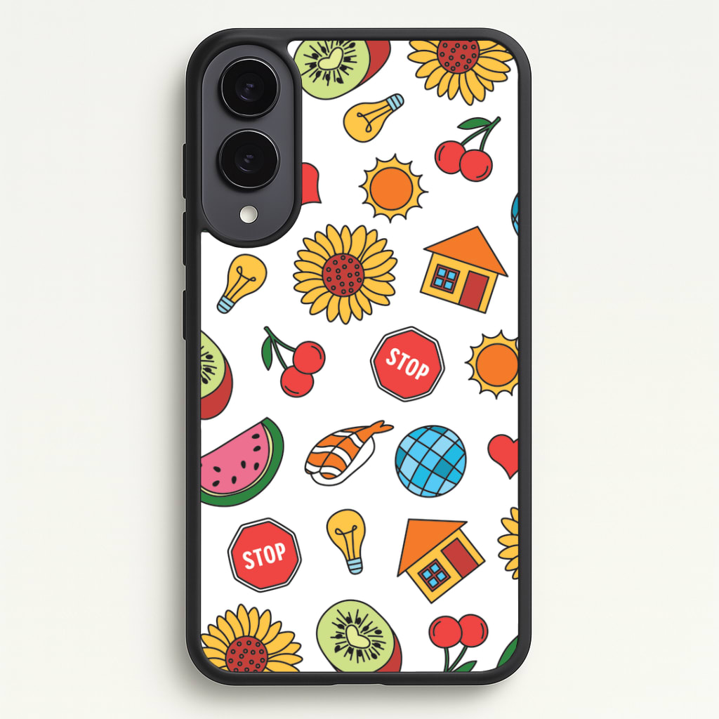Harry Stickers Pattern Phone Case - Galaxy S25 Edge / Standard