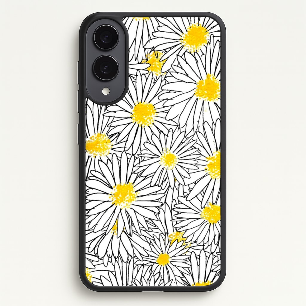 Cute Daisy Pattern Phone Case - Galaxy S25 Edge / Standard
