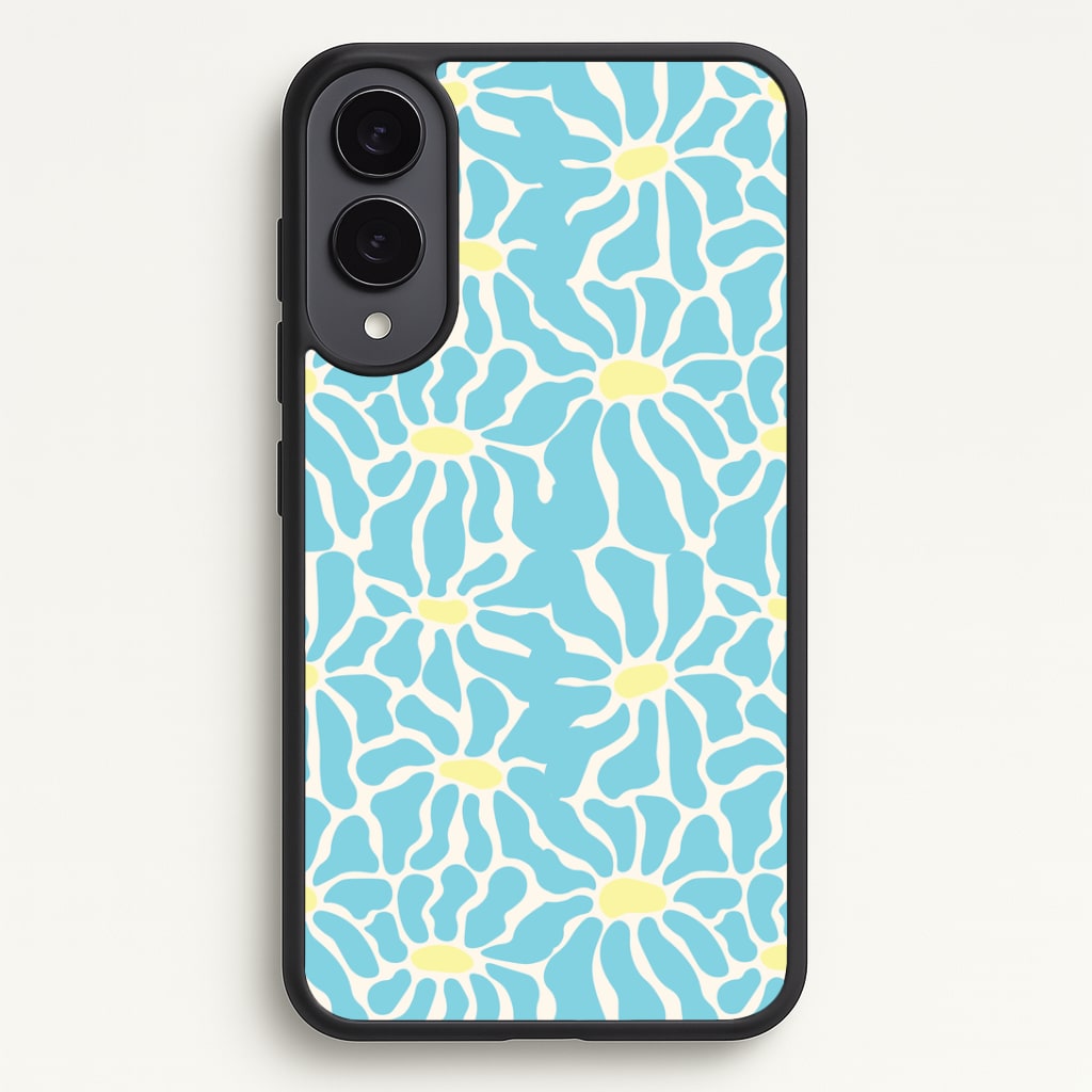 Blue Flowers - Summer Phone Case - Galaxy S25 Edge / Standard