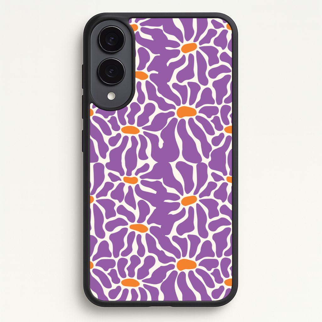 Purple Flowers - Summer Phone Case - Galaxy S25 Edge / Standard