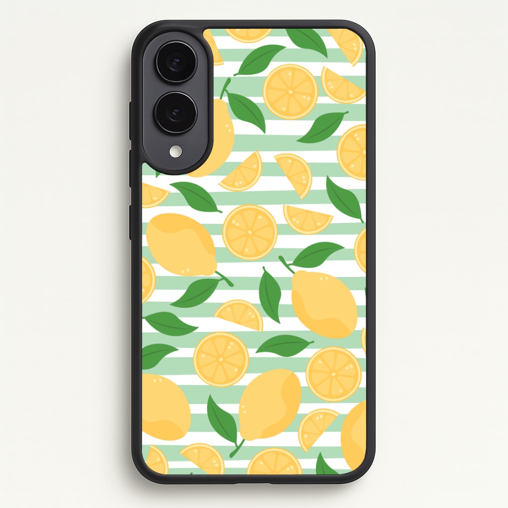 Lemons Pattern - Summer Phone Case - Galaxy S25 Edge / Standard