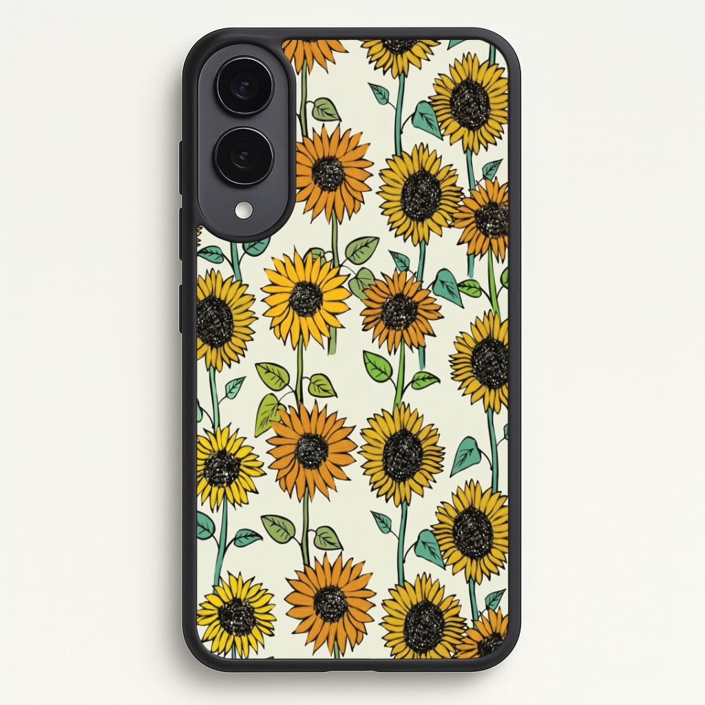 Painted Sunflowers Phone Case - Galaxy S25 Edge / Standard