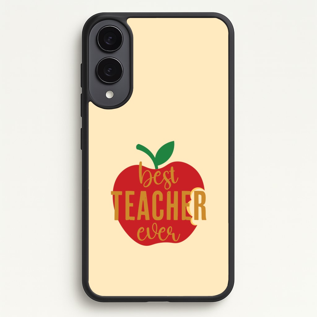 Apple Best Teacher Ever Phone Case - Galaxy S25 Edge / Standard