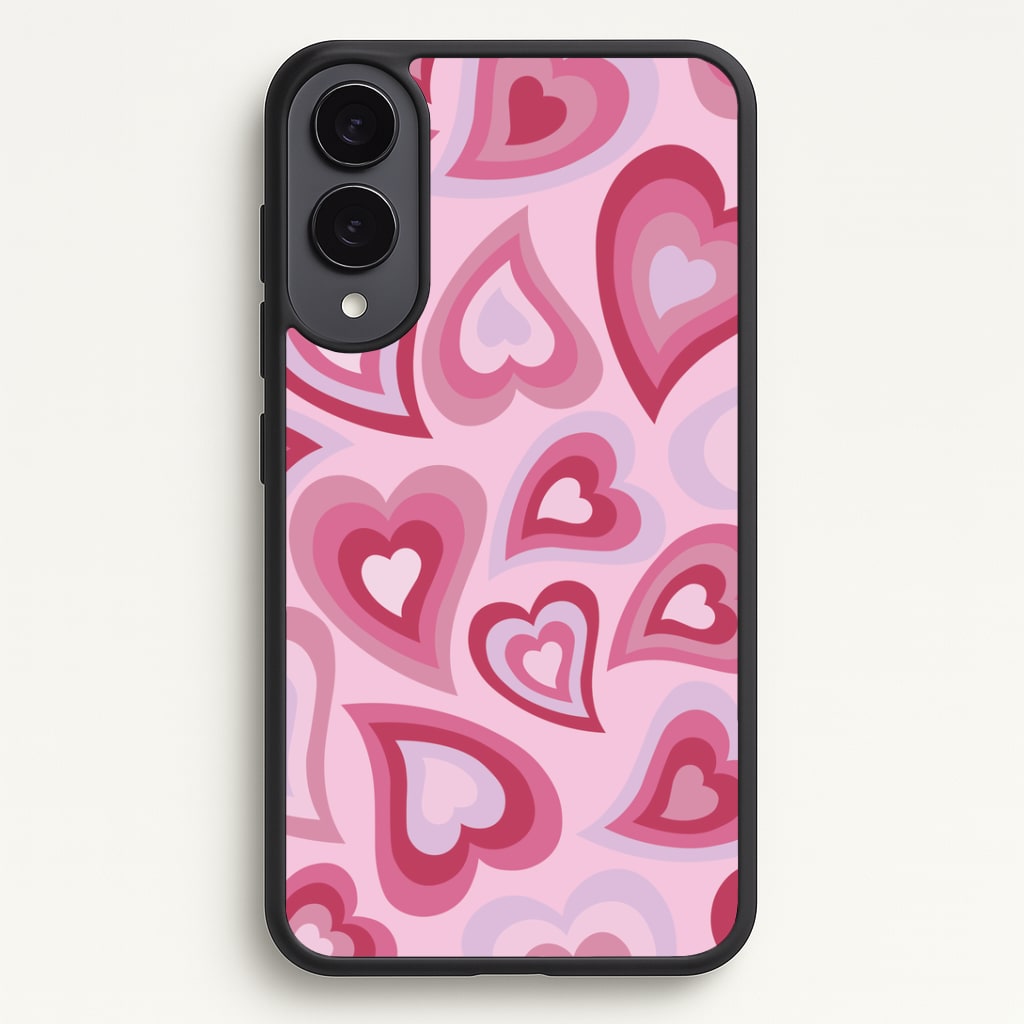 Pink Hearts - Trippy Patterns Phone Case - Galaxy S25 Edge / Standard