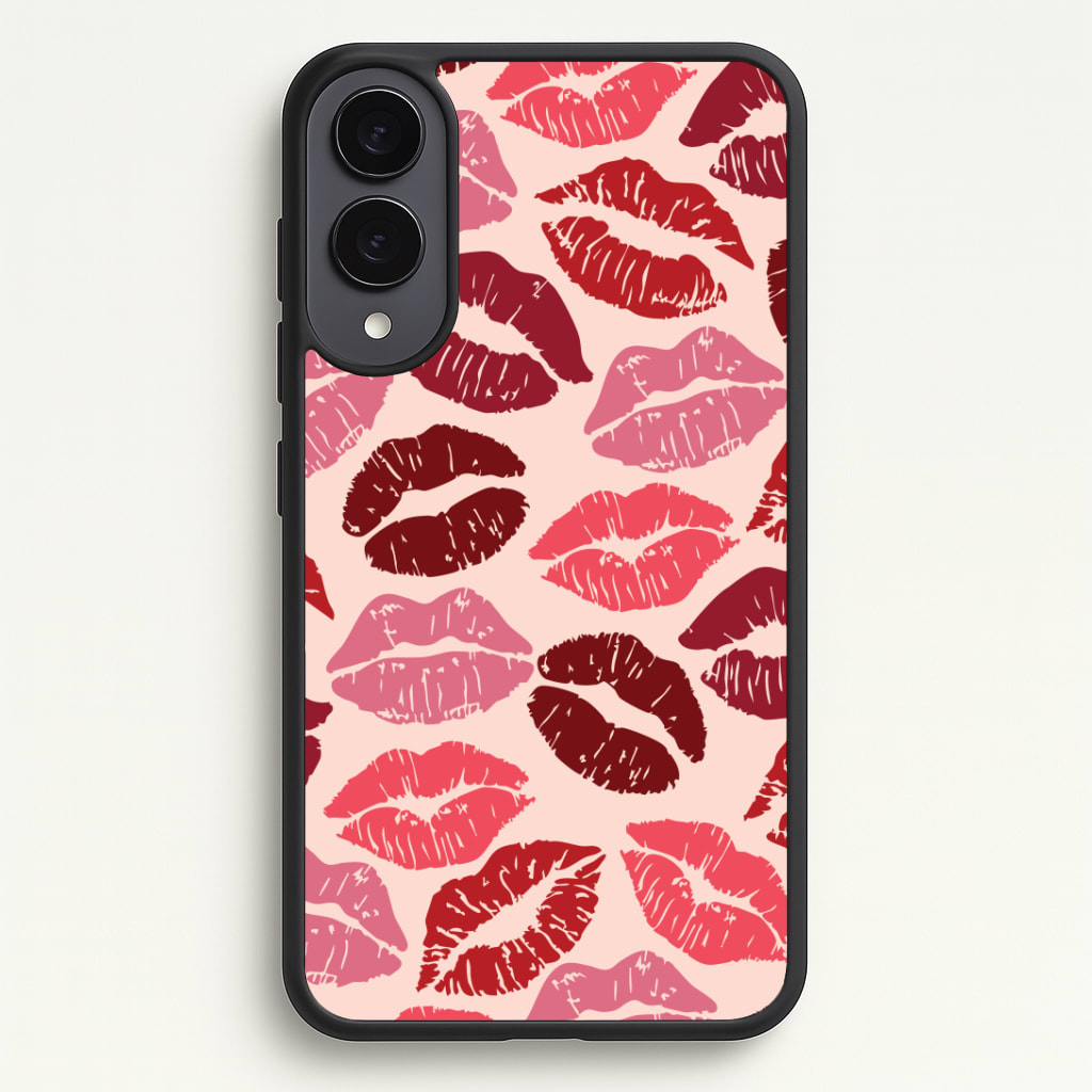 Valentine's Lips Pattern Phone Case - Galaxy S25 Edge / Standard