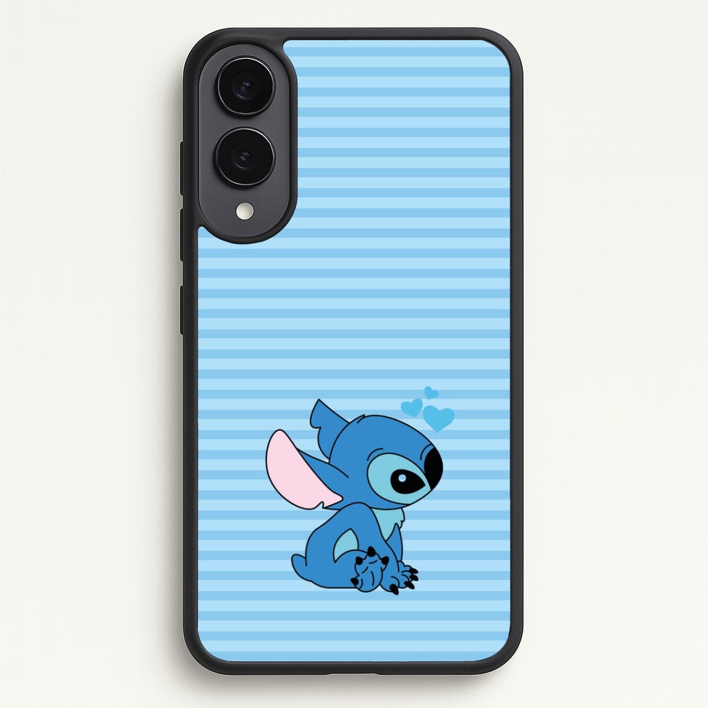 Blue Hearts Alien Blue Valentine's Phone Case - Galaxy S25 Edge / Standard