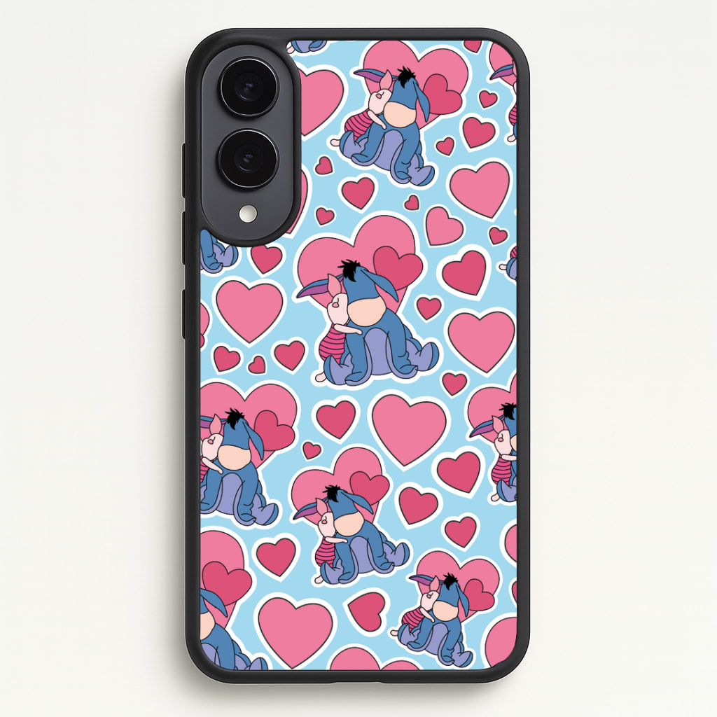Donkey and Pig Pattern Valentine's Phone Case - Galaxy S25 Edge / Standard