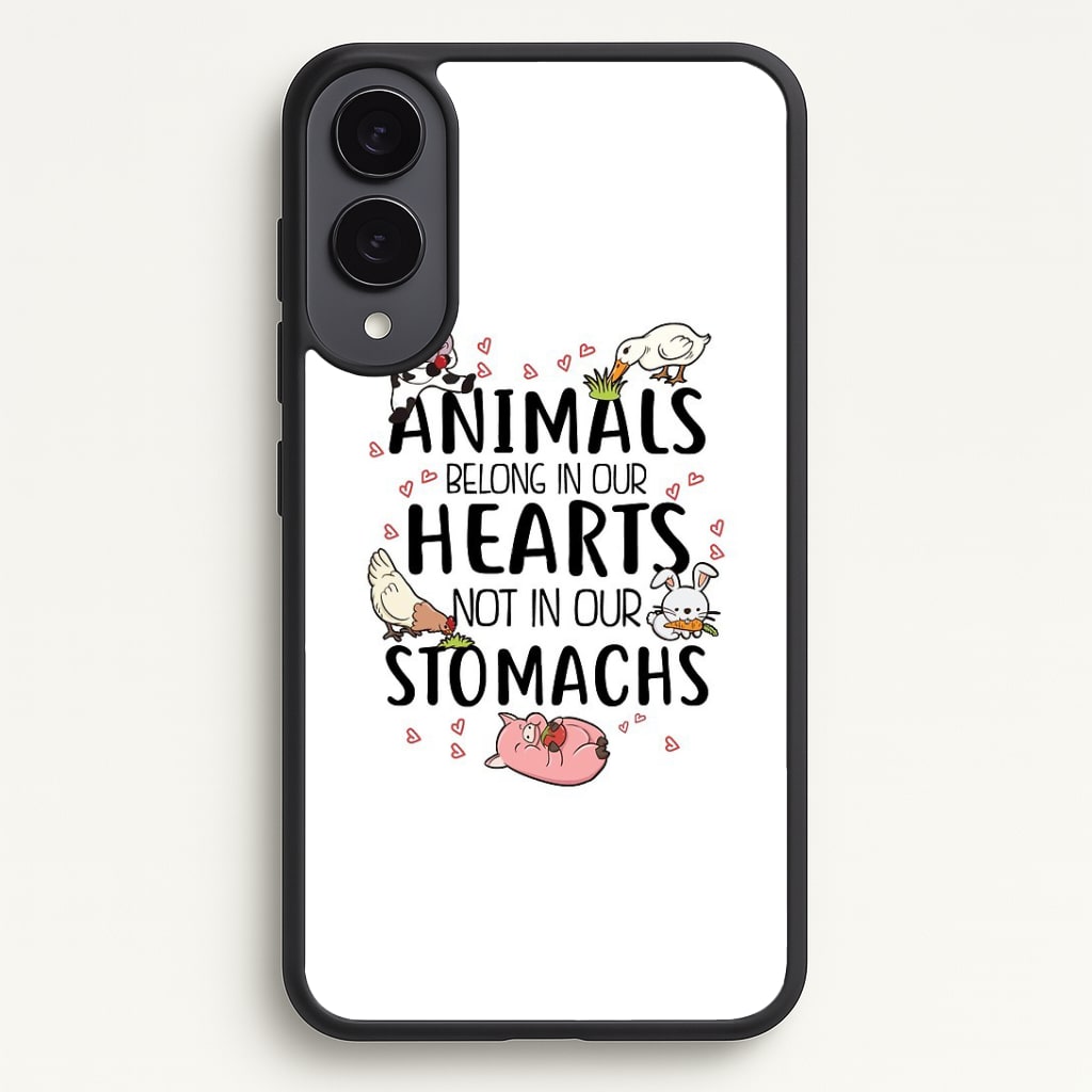 Animals Belong In Our Hearts - Vegan Phone Case - Galaxy S25 Edge / Standard