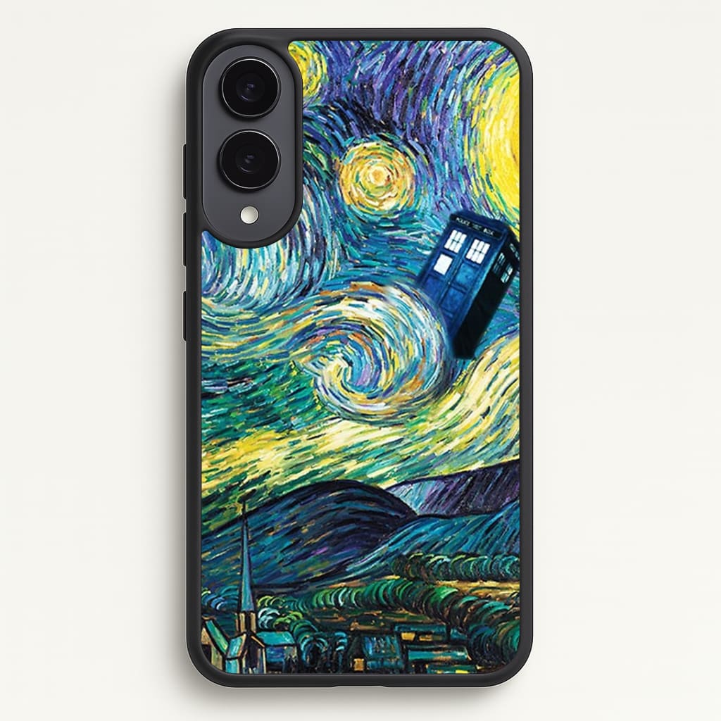 Starry Night Tardis Phone Case - Galaxy S25 Edge / Standard