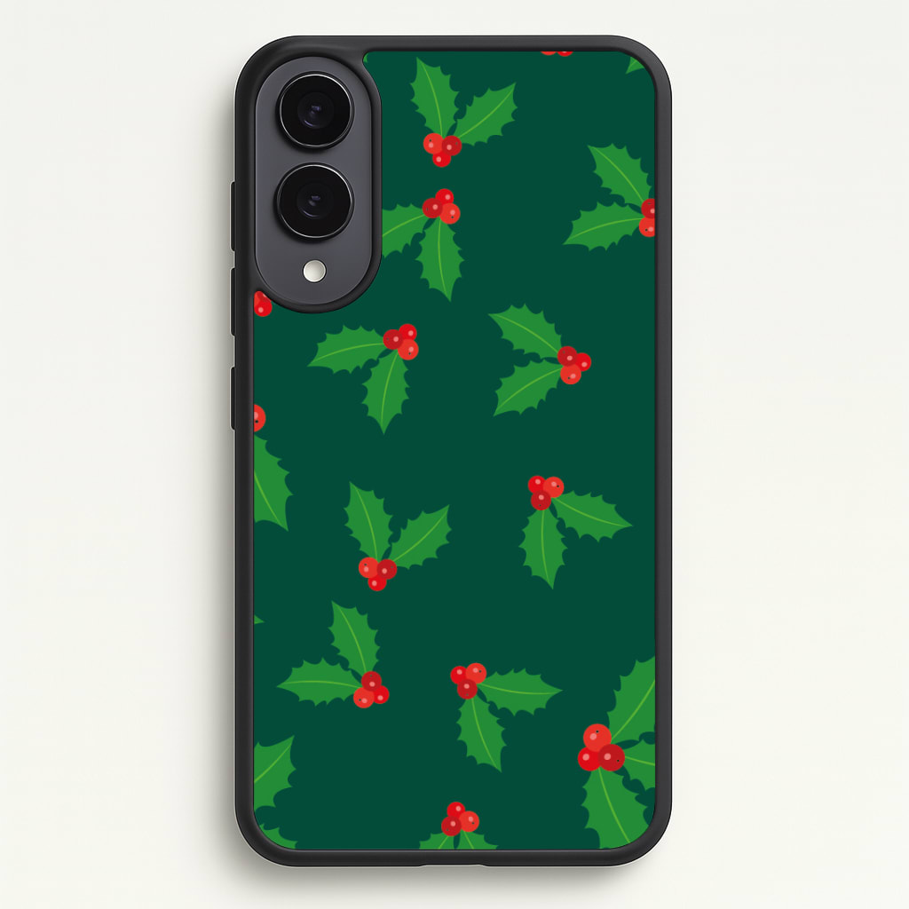 Holly - Christmas Patterns Phone Case - Galaxy S25 Edge / Standard