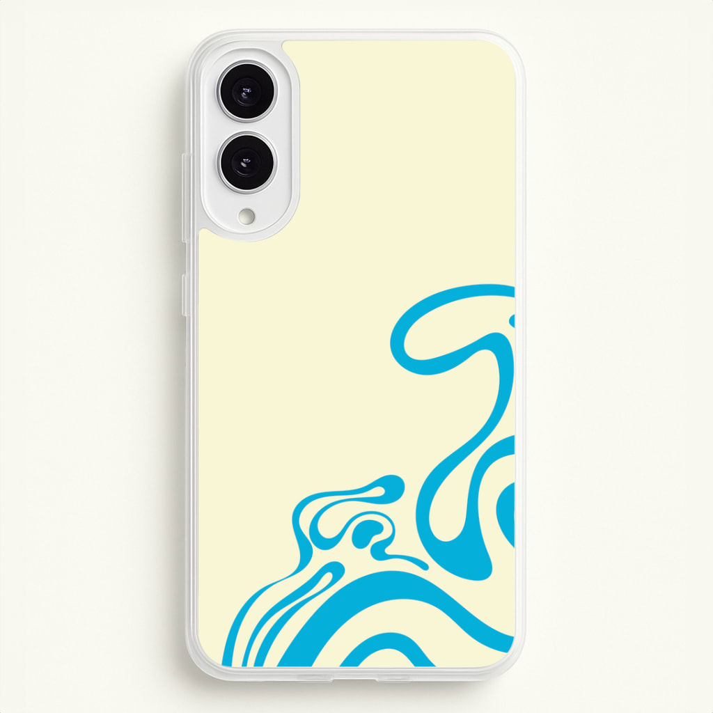 Blue Waves Corner Pattern Phone Case