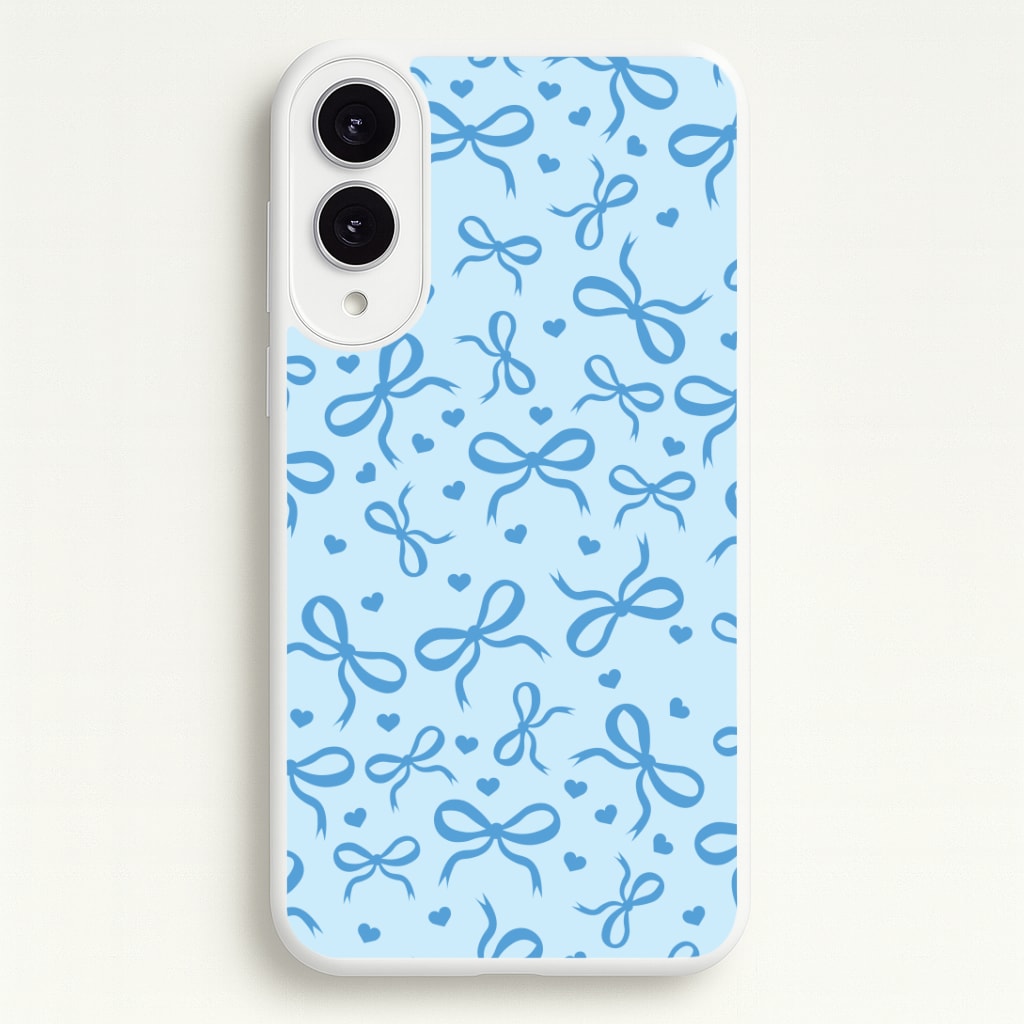 Coquette Bows And Hearts Navy Blue Phone Case