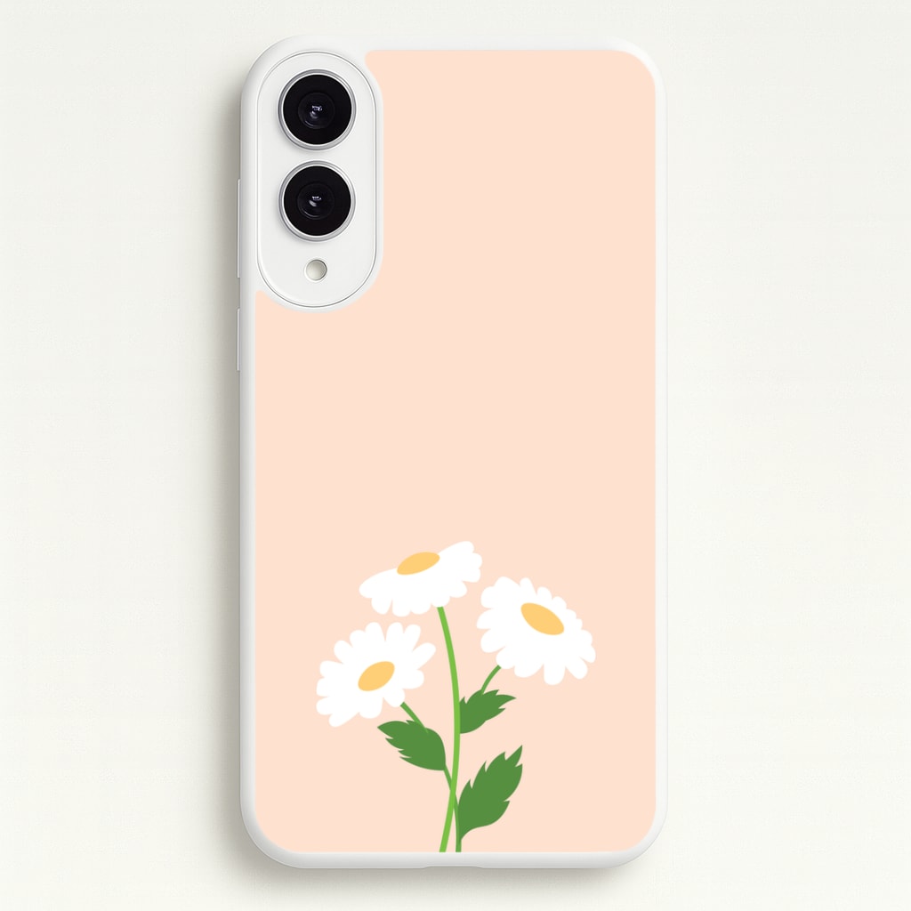 Peach And Dasies Phone Case