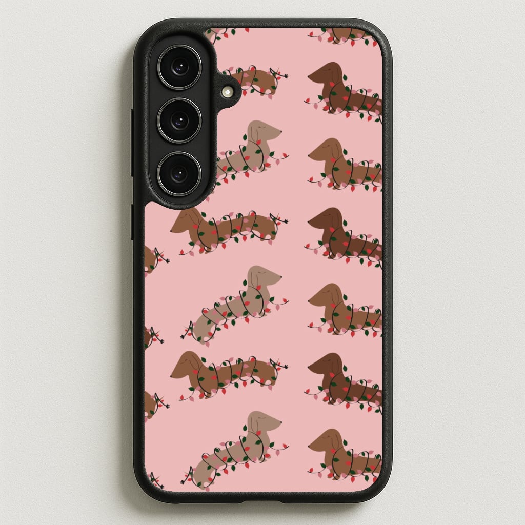 Dachshund Christmas Pattern Phone Case