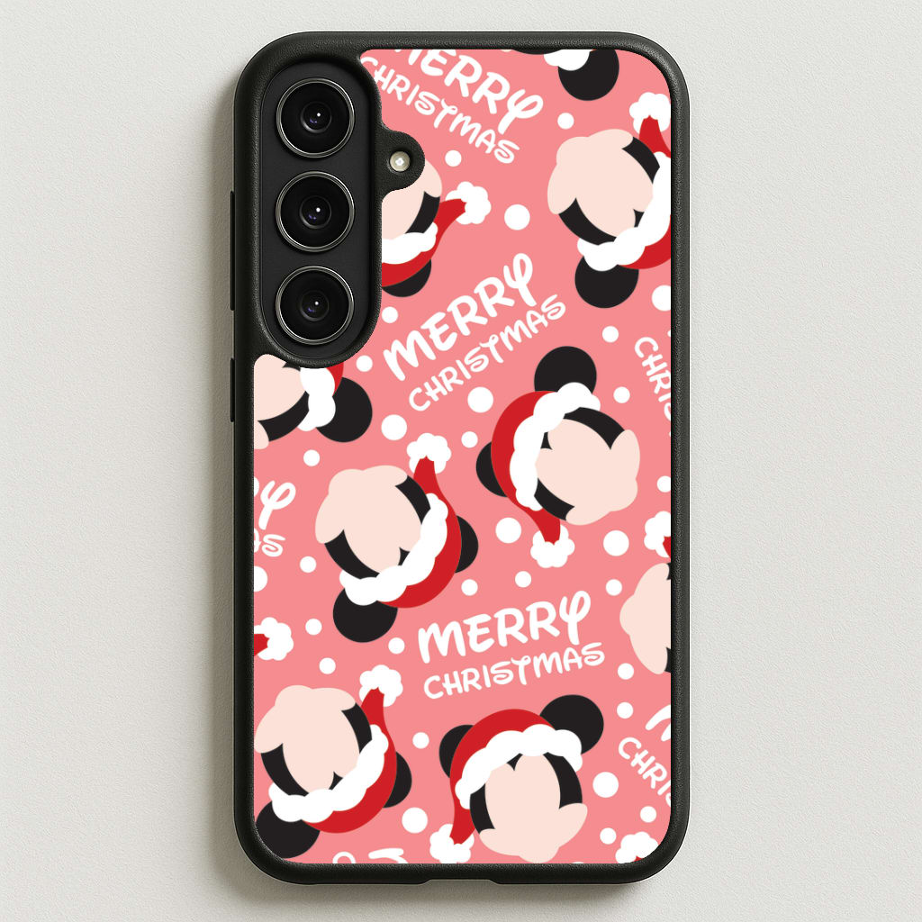 Merry Christmas Cartoon Mouse Pattern Phone Case