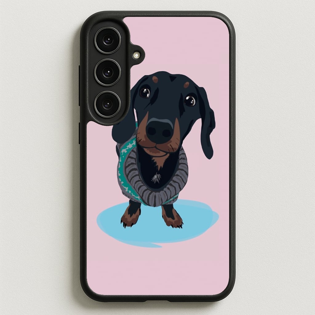 Cartoon Dachshund Phone Case