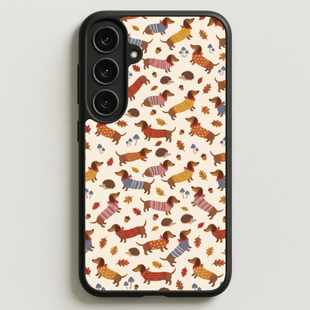 Autumn Sweater Dachshunds Phone Case