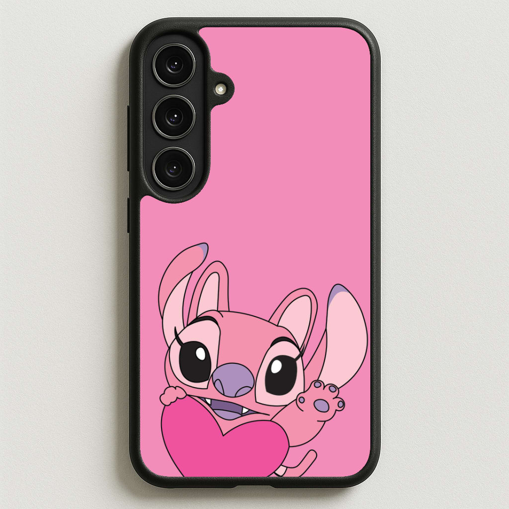 Holding Heart - Pink Alien Phone Case