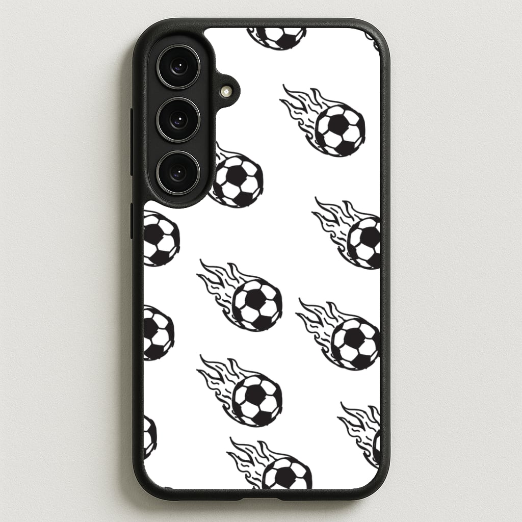 Flaming Football Pattern Phone Case