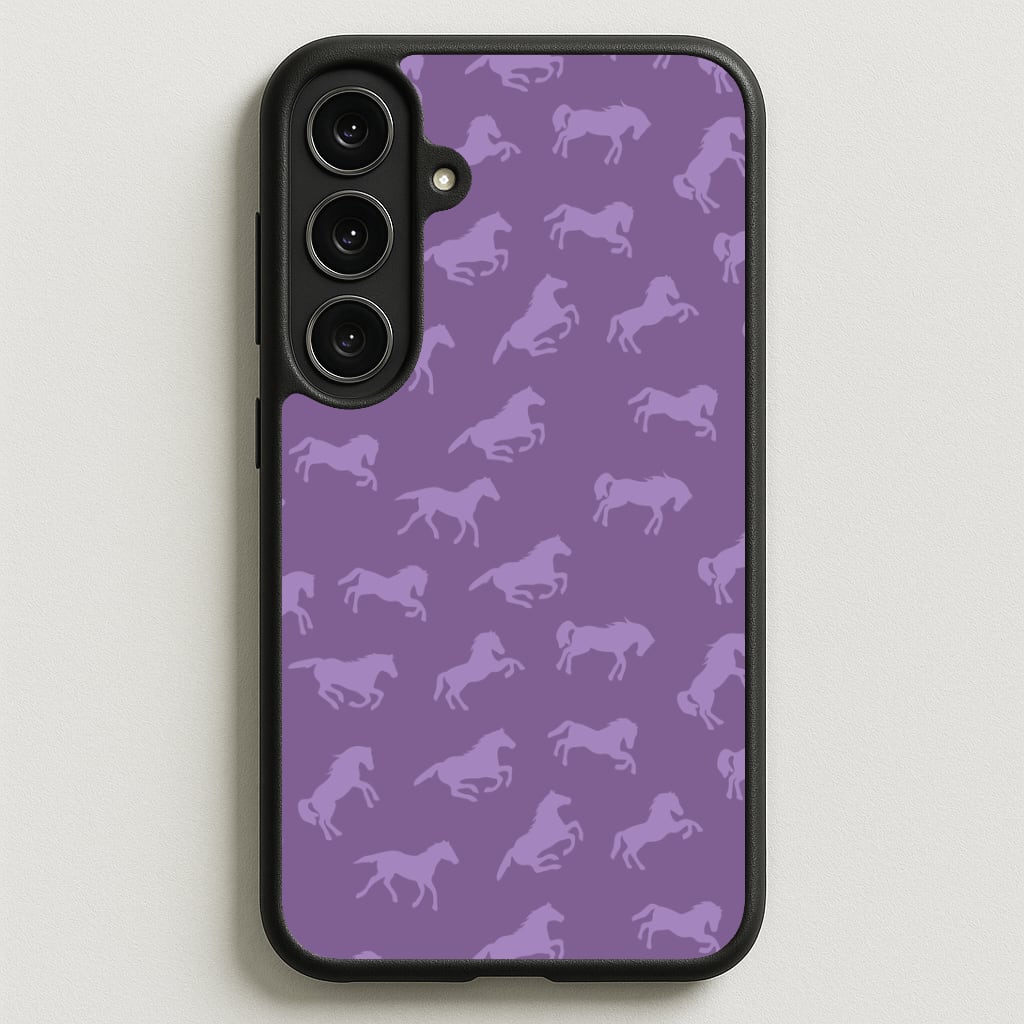 Purple Horse Pattern - Horses Phone Case