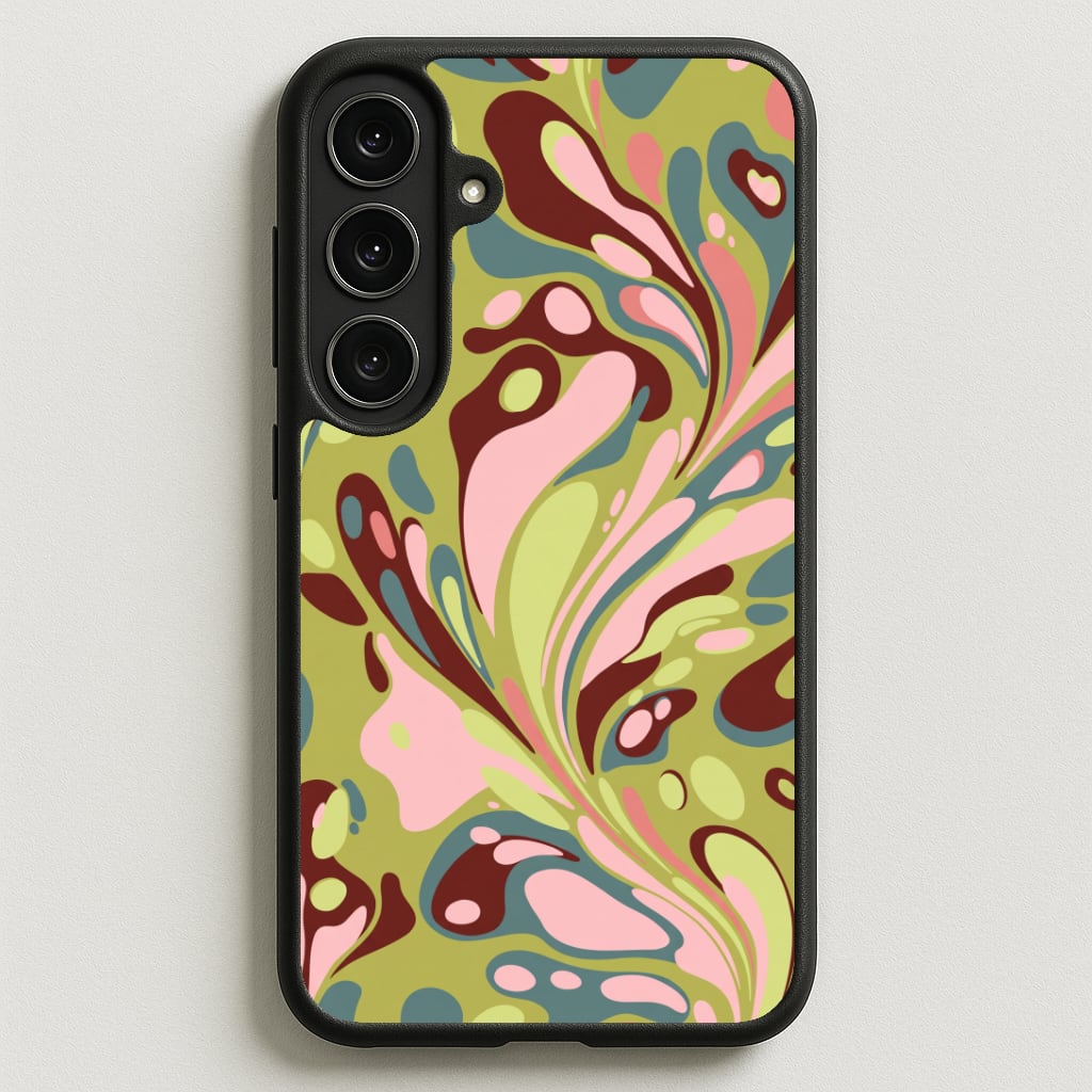 Green Marble Swirl Phone Case