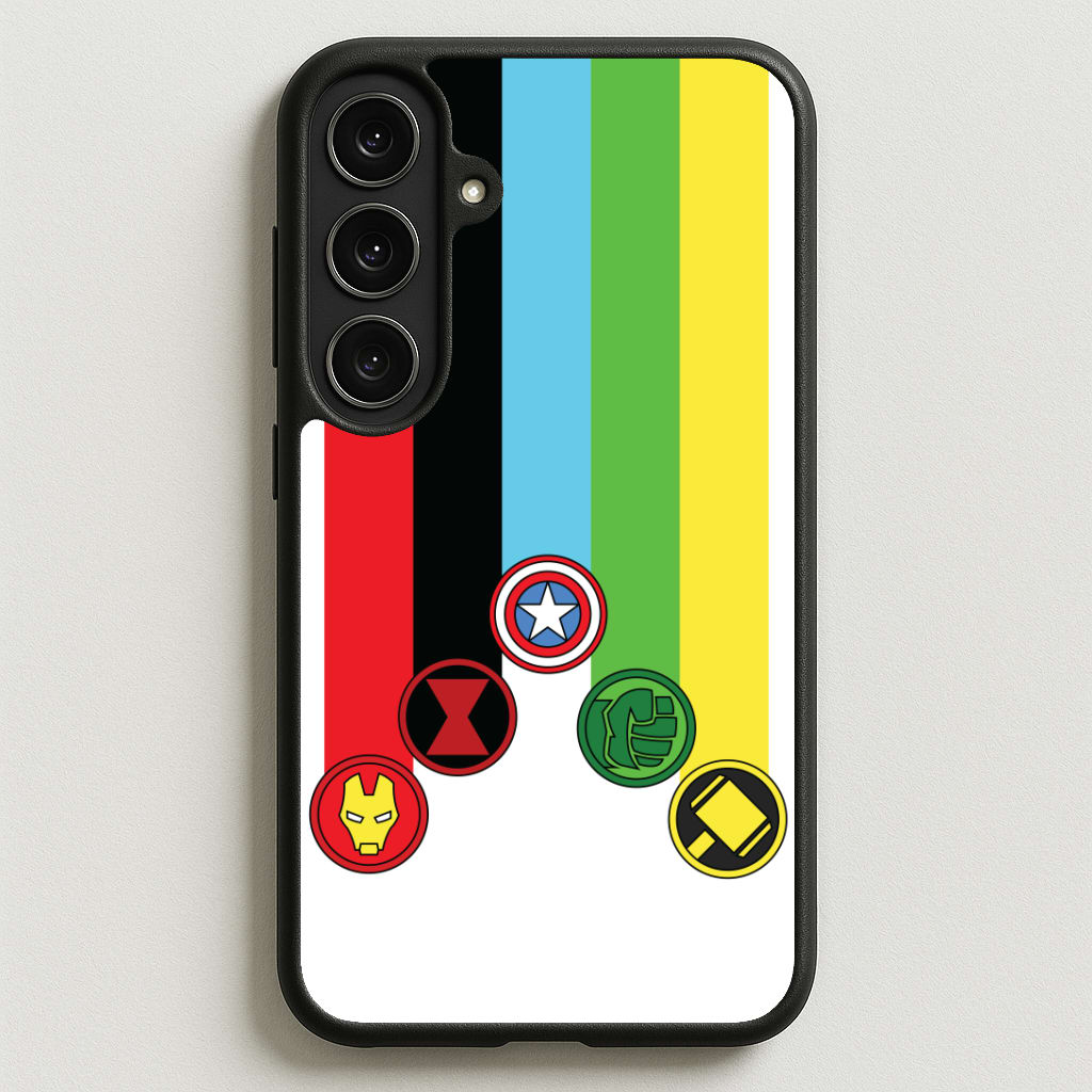 Superhero Team Colourful Symbols Phone Case