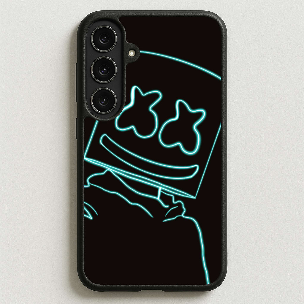 Black White Helmet DJ Neon Phone Case