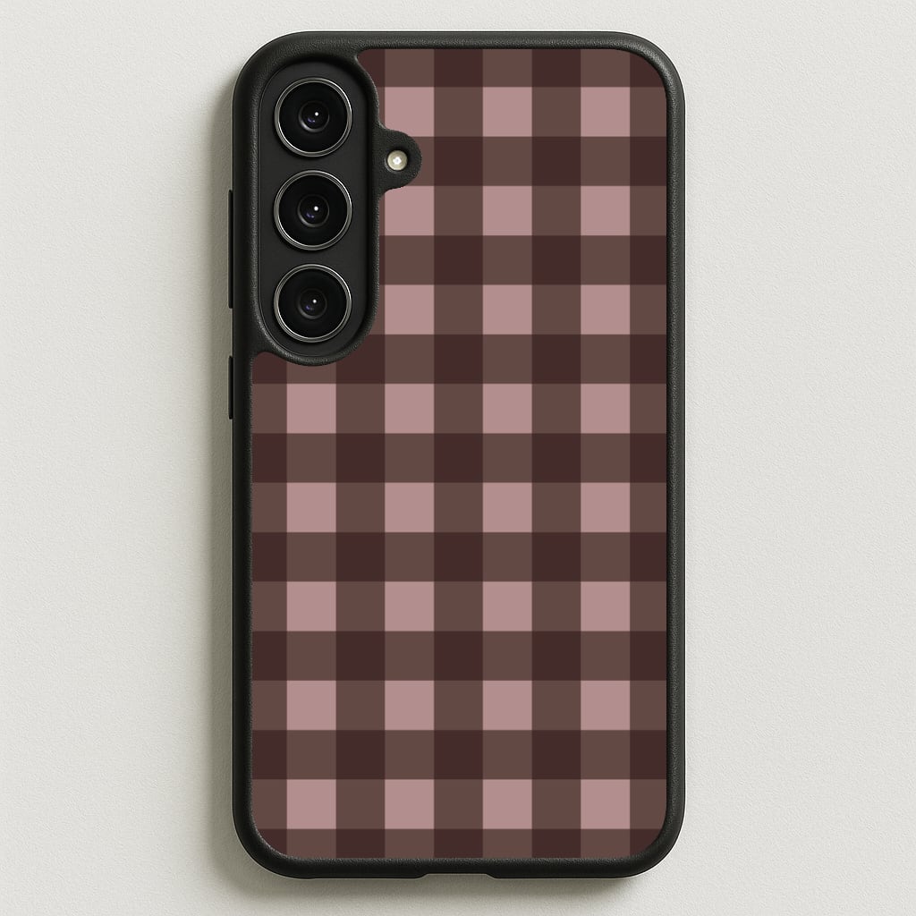 Chocolate Gingham Phone Case