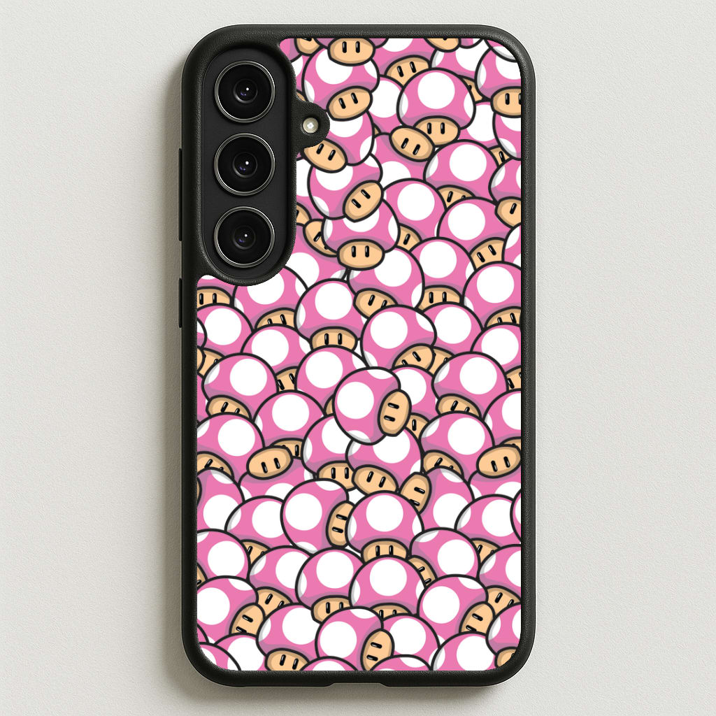 Mushroom Pattern - Pink Phone Case
