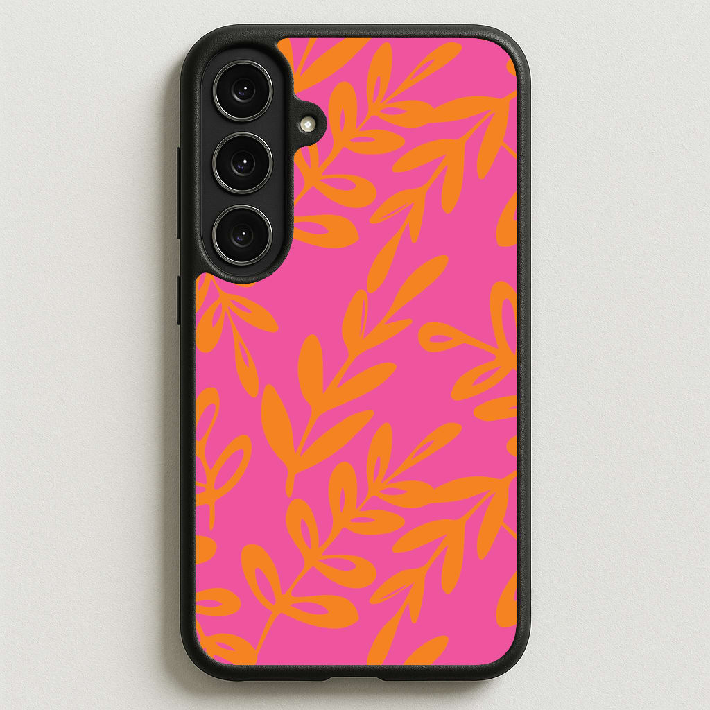 Pink & Orange Leaves - Foliage Phone Case