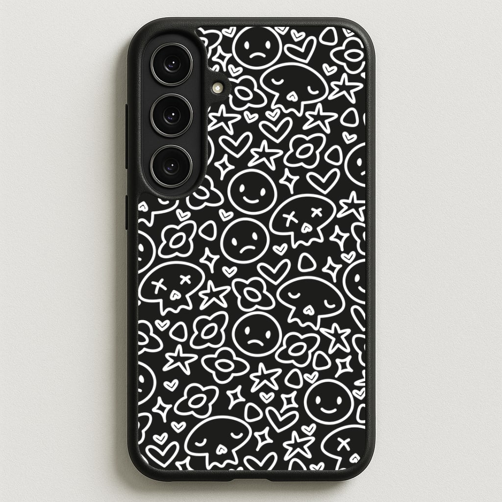 Black Skulls - Skate Aesthetic Phone Case