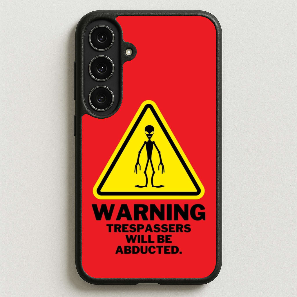 Warning Abduction - Space Phone Case