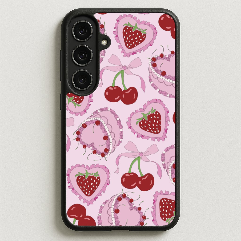 Cherries, Strawberries And Cake - Valentine's Day Phone Case