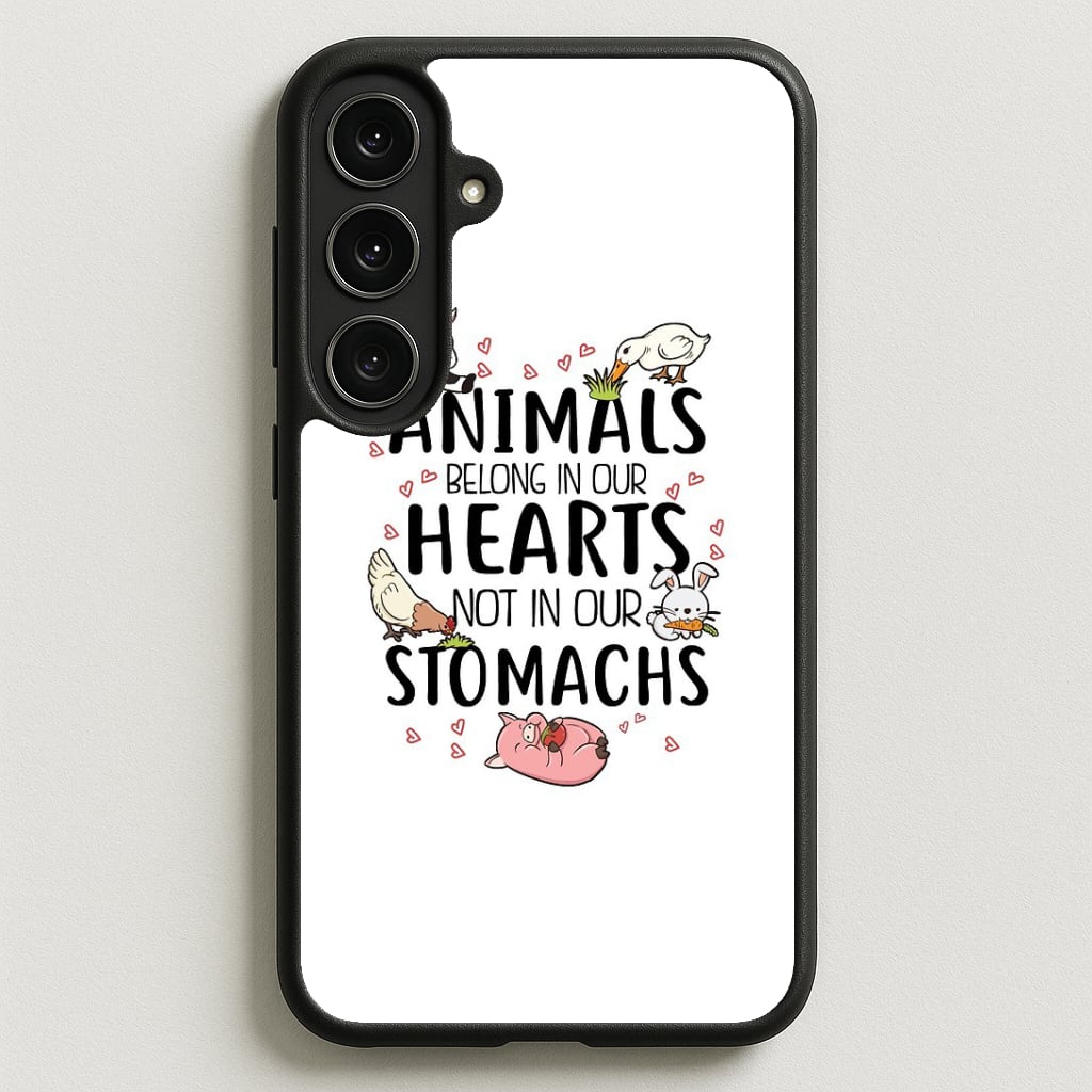 Animals Belong In Our Hearts - Vegan Phone Case