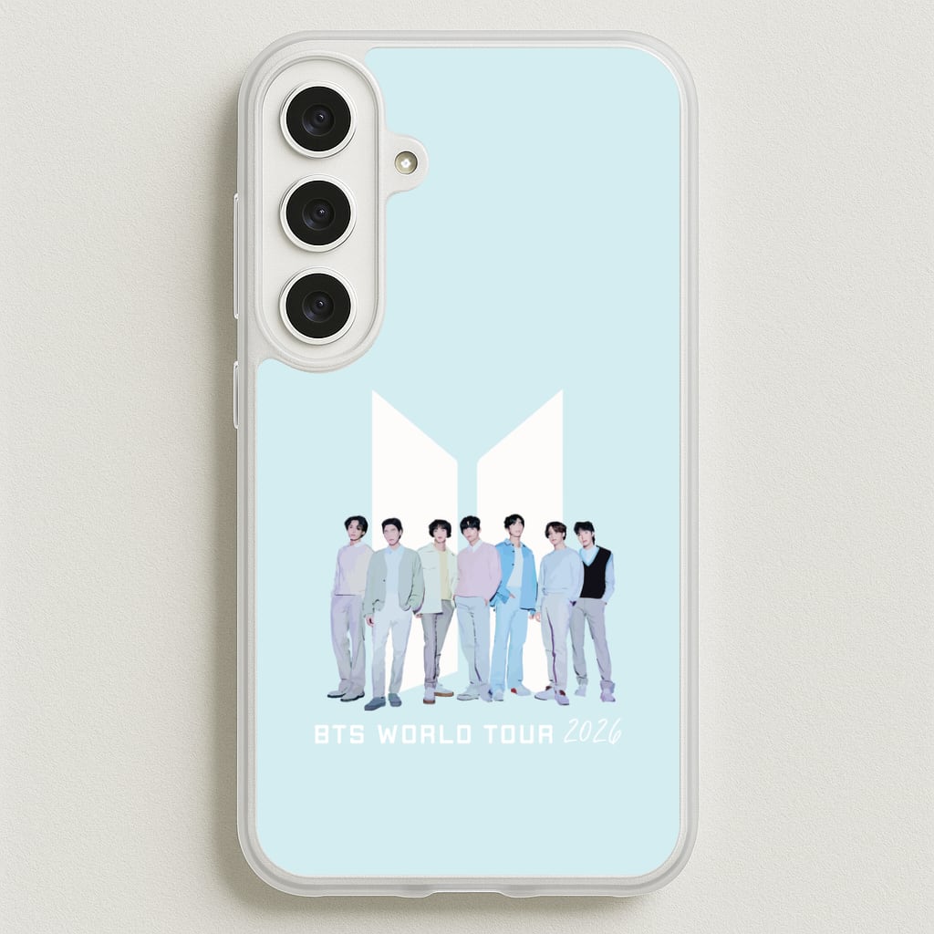 K-Pop Band Tour Pastel Blue Phone Case