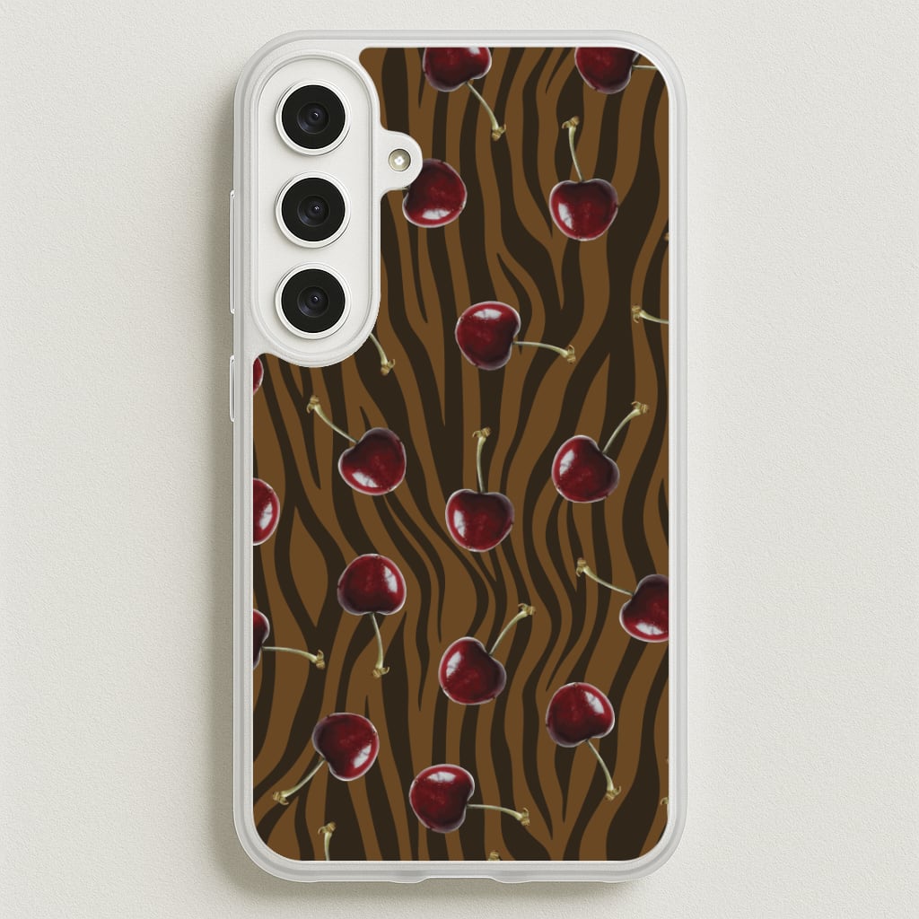 Animal Print With Cherries Pattern Phone Case