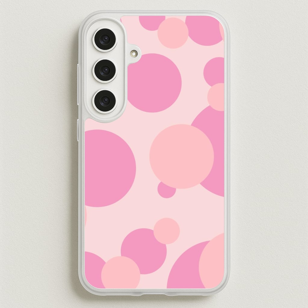 Pink Bubble Pattern Phone Case