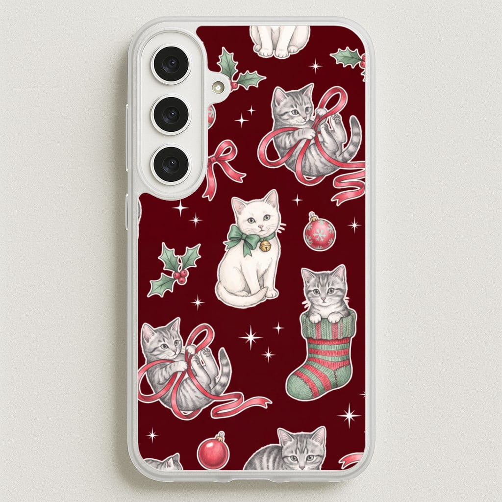 Festive Tabby Kittens Phone Case