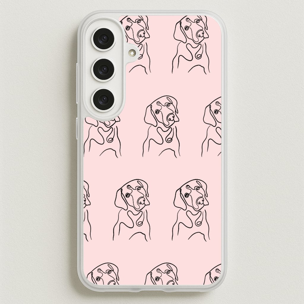 Labrador Outline - Dog Pattern Phone Case