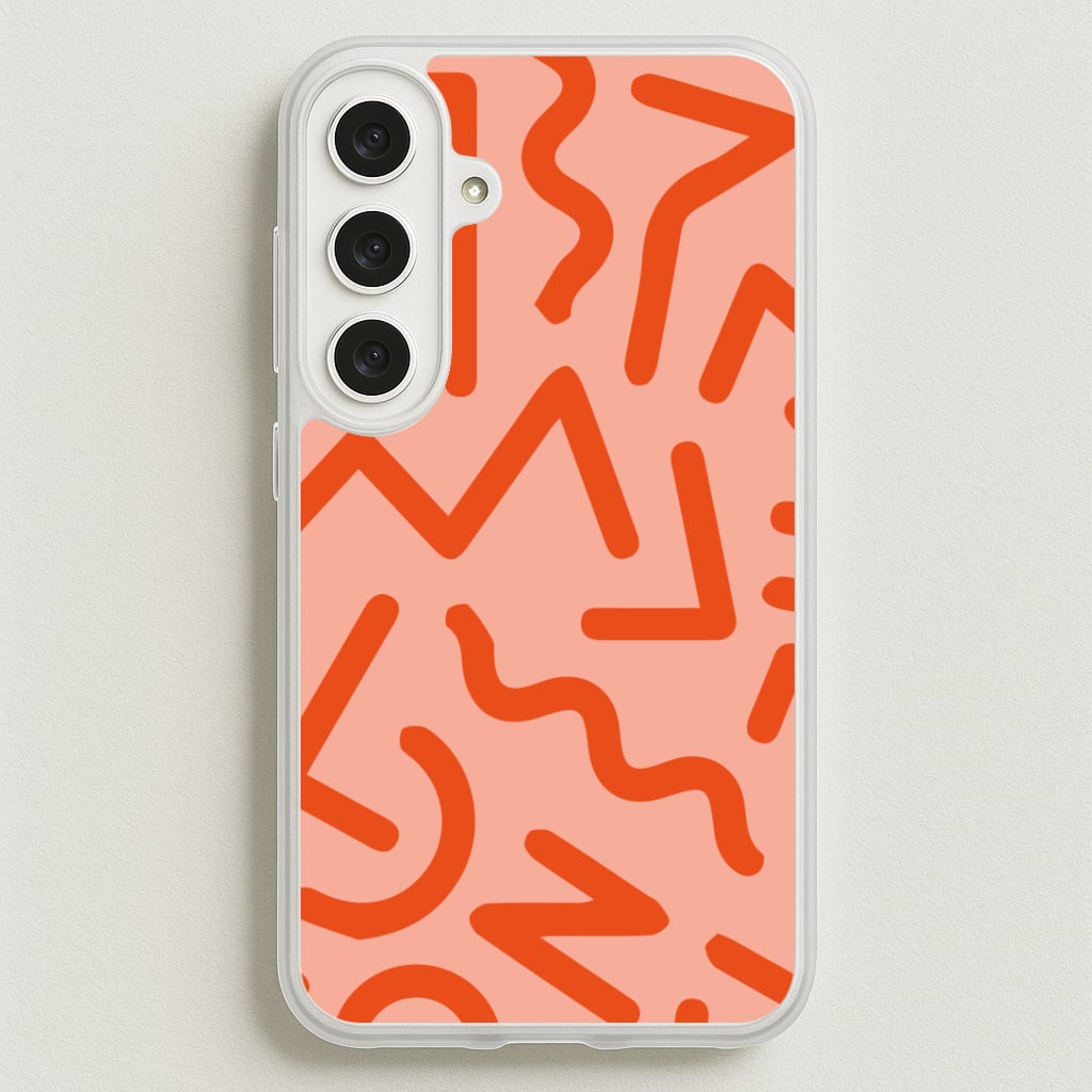 Red Abstract - Eighties Phone Case