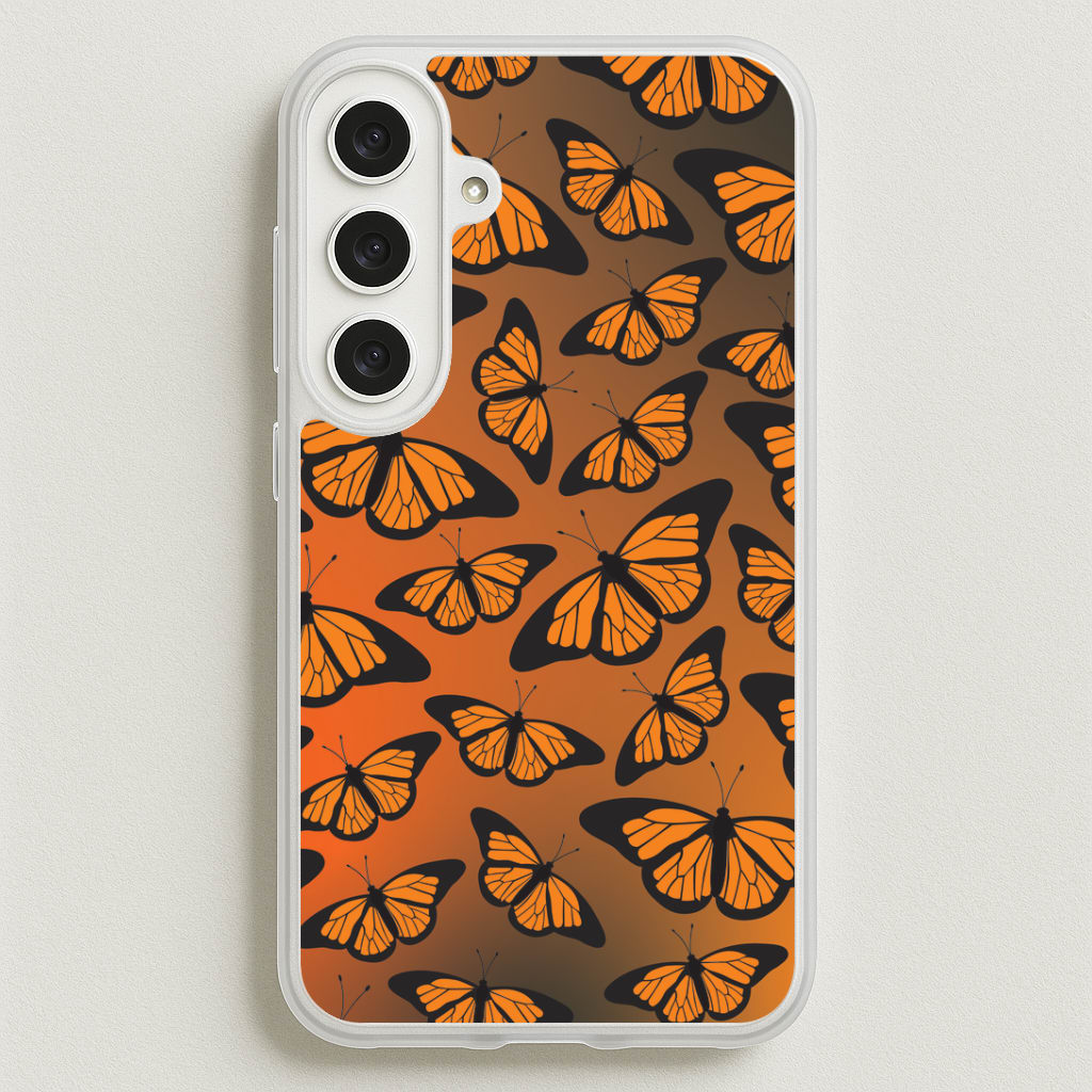 Orange Gradient Butterfly - Butterfly Patterns Phone Case