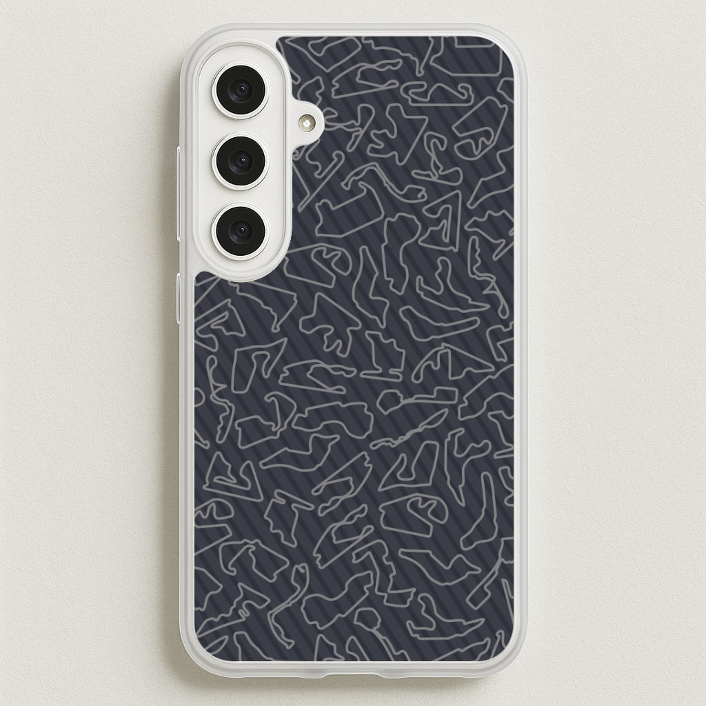 Track Outlines Gray Phone Case