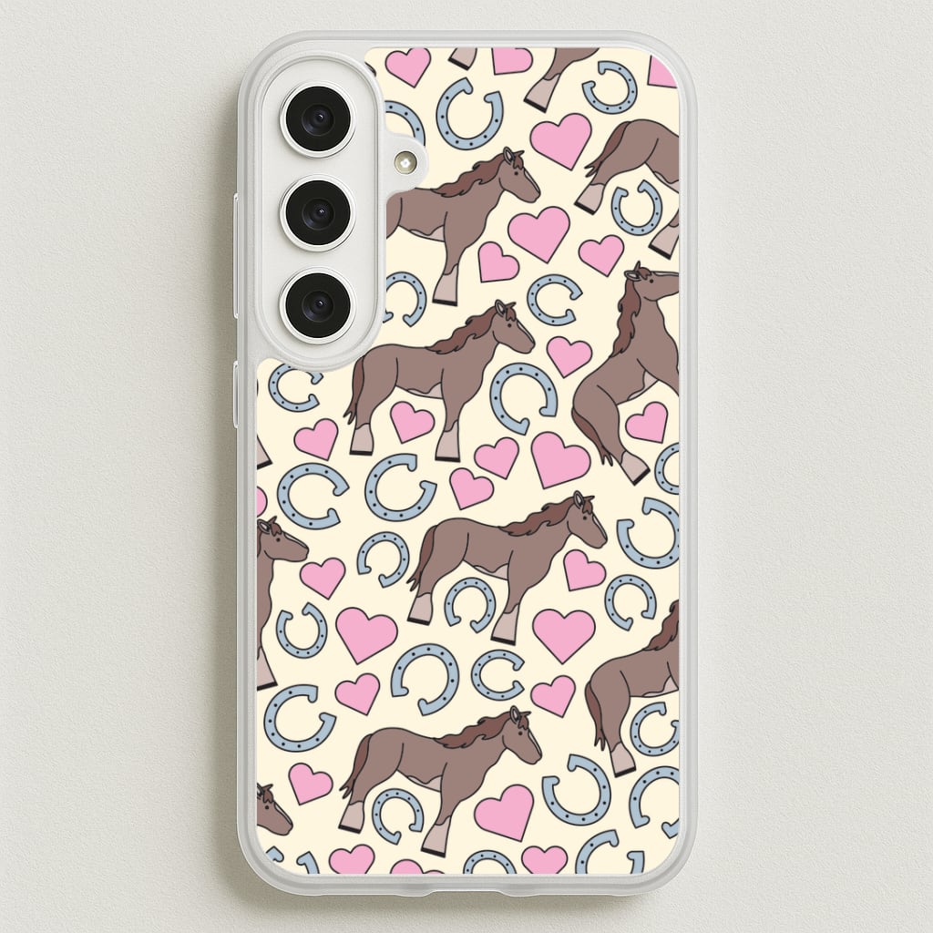 Horses And Horseshoes Pattern - Horses Phone Case
