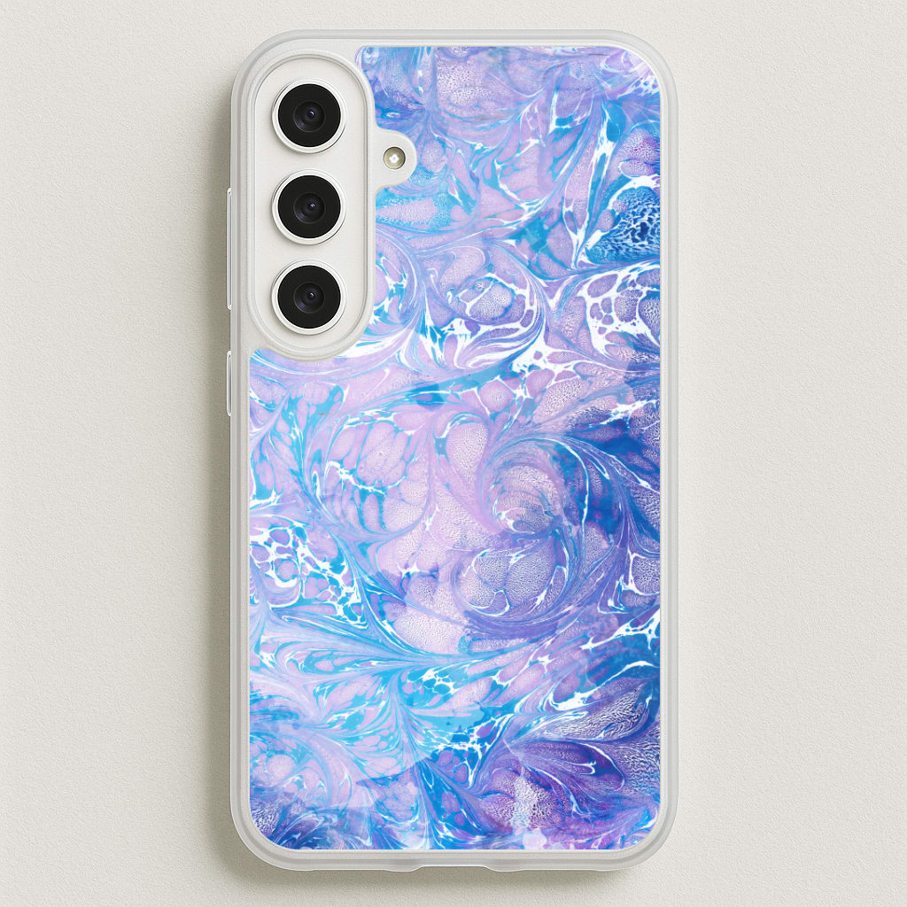 Sea Blue Swirly Marble Phone Case