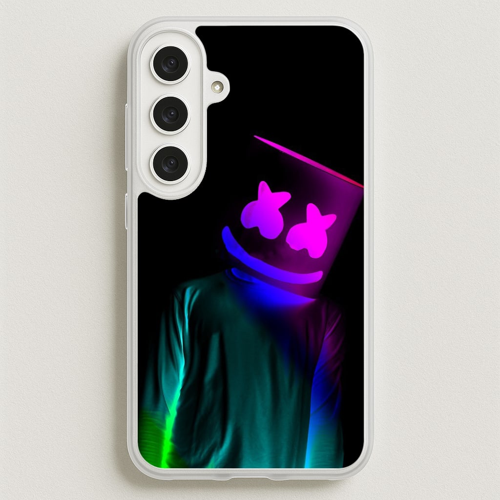 White Helmet DJ In Lights Phone Case