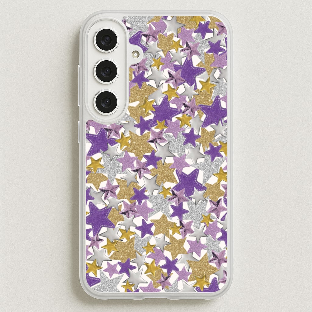 Mauve Stars Collage  Phone Case