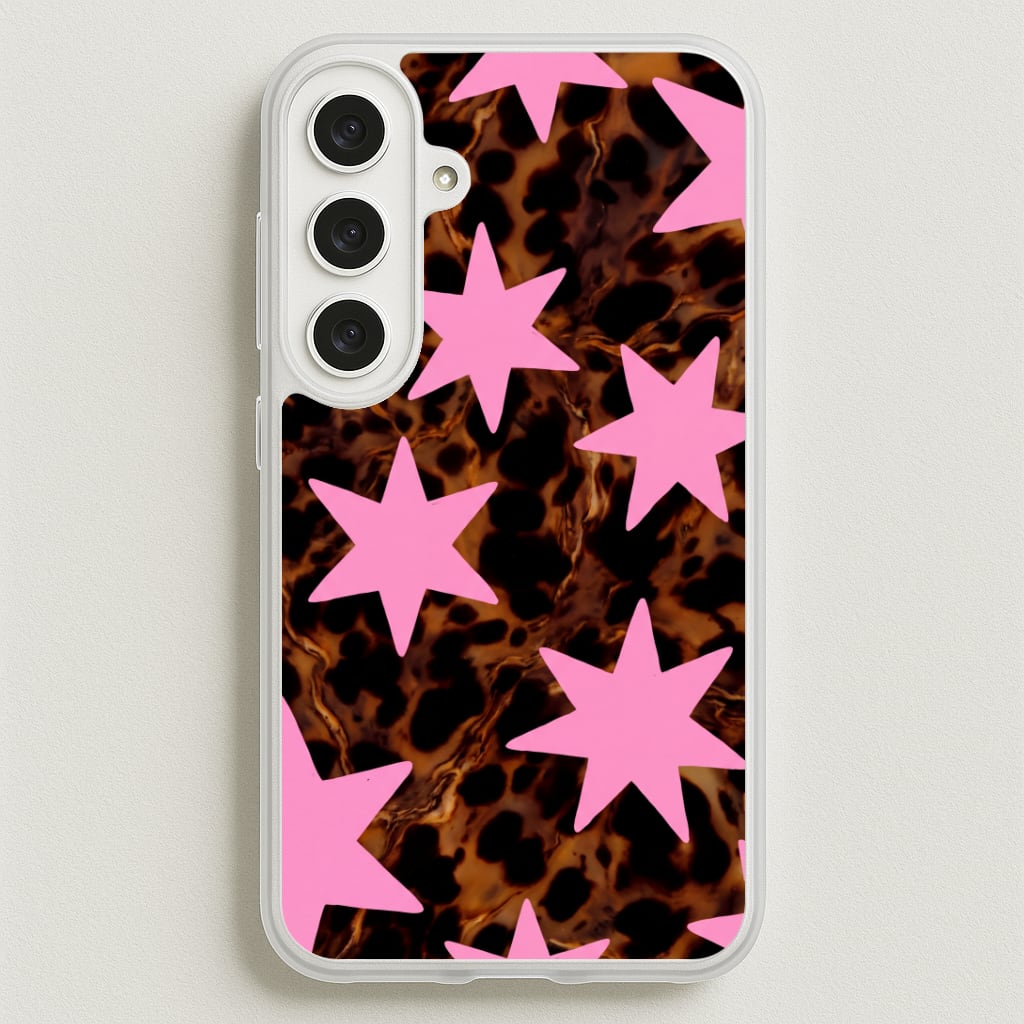 Tortoiseshell Star Scatter - Pink Phone Case